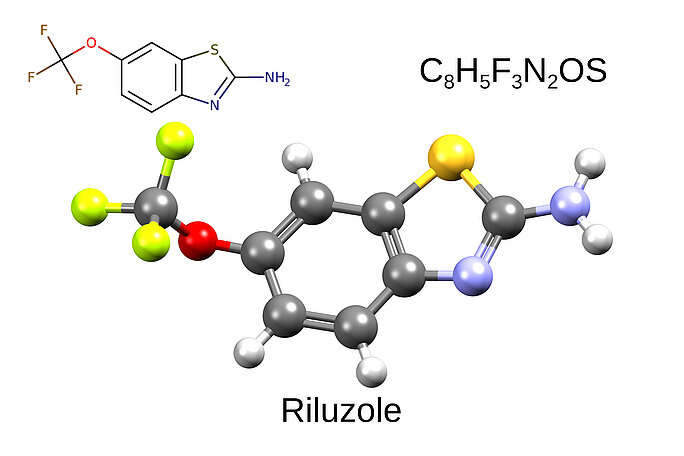 Wirkstoff Riluzol, chemische Formel