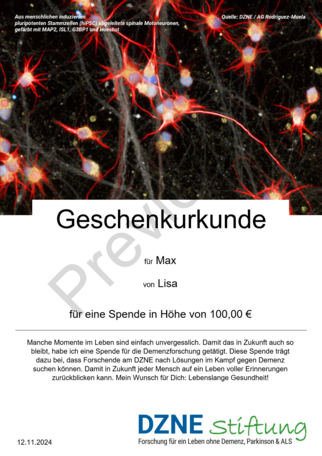 Geschenkurkunde